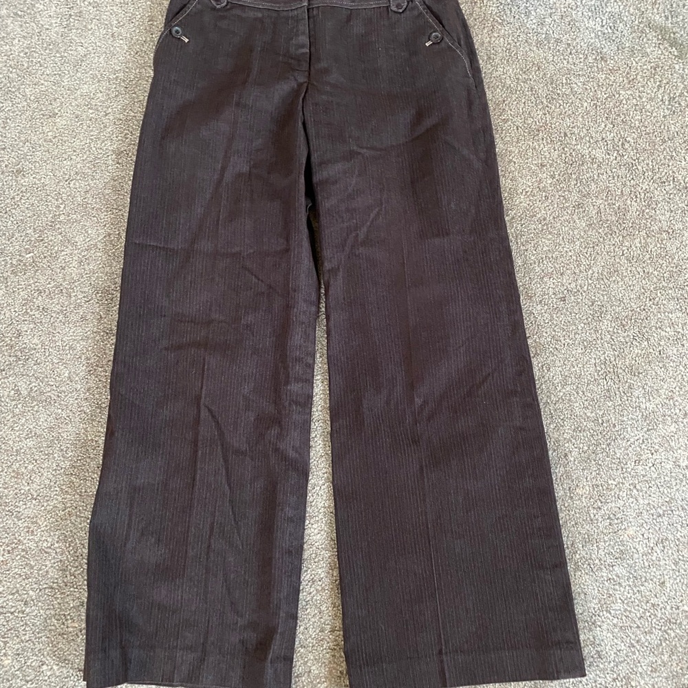 Loft size 8 wide leg pants dark brown